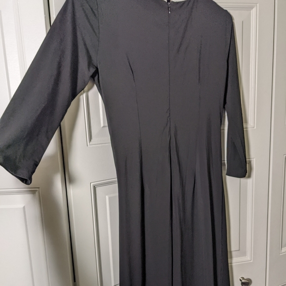 ๐ค Vintage Joan Rivers little black midi wrap dress with 3/4 sleeve - Picture 8 of 9